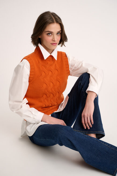 Luisa Spagnoli Chiusura - Gilet a collo alto