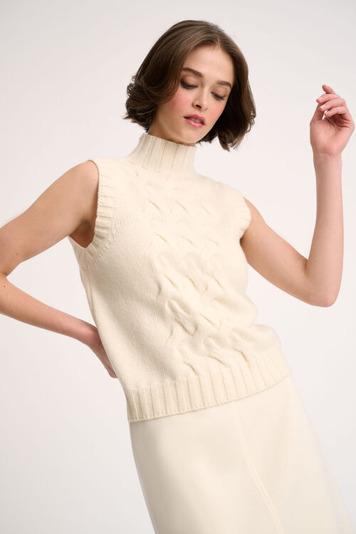 Luisa Spagnoli Chiusura - Gilet a collo alto