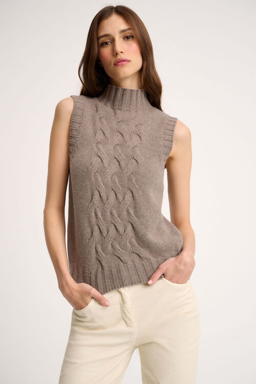 Luisa Spagnoli Chiusura - Gilet a collo alto