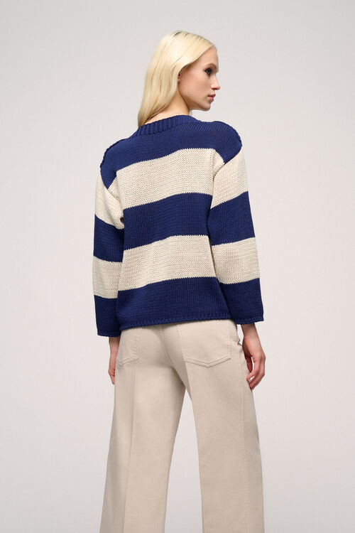 Luisa Spagnoli Colla - Pullover A Righe