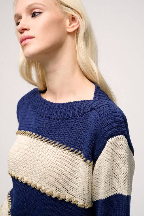Luisa Spagnoli Colla - Pullover A Righe