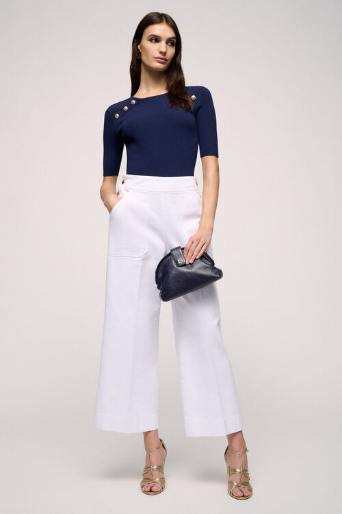 Luisa Spagnoli Contralto - Top Bottoni A Contrasto