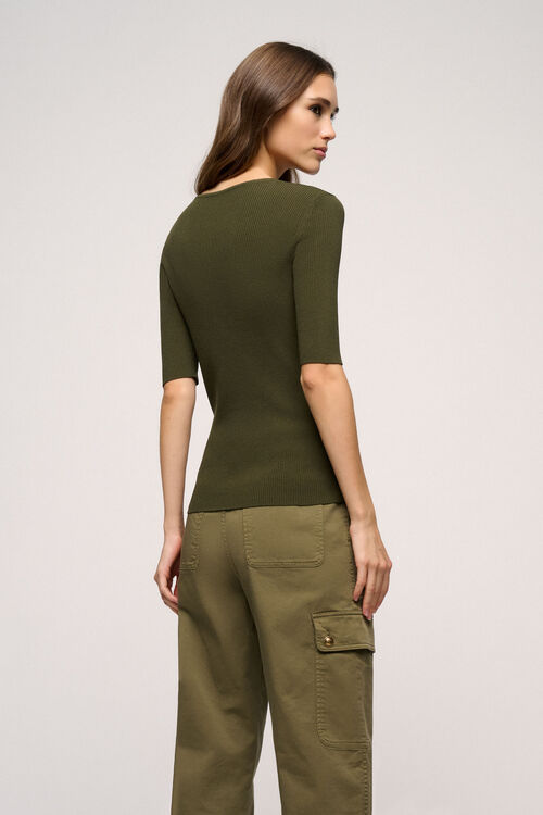 Luisa Spagnoli Contralto - Top Bottoni A Contrasto