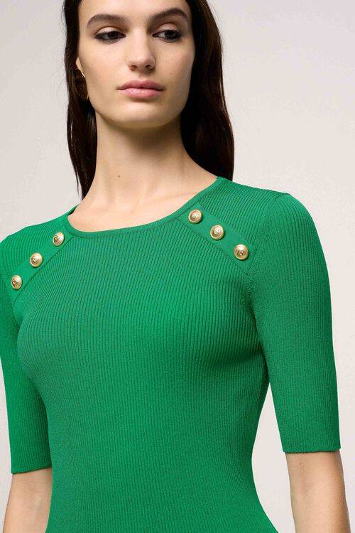 Luisa Spagnoli Contralto - Top Bottoni A Contrasto