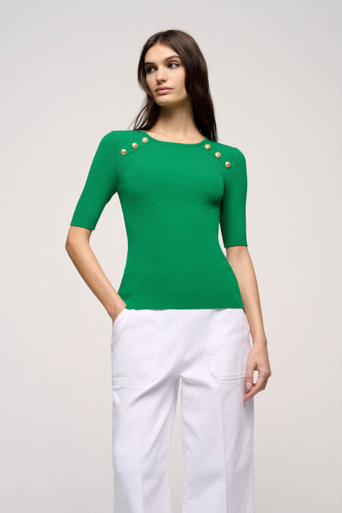 Luisa Spagnoli Contralto - Top bottoni a contrasto