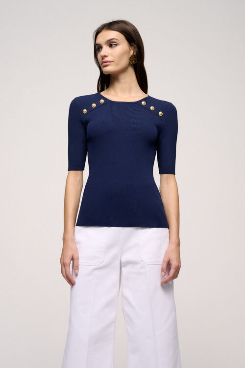 Luisa Spagnoli Contralto - Top bottoni a contrasto