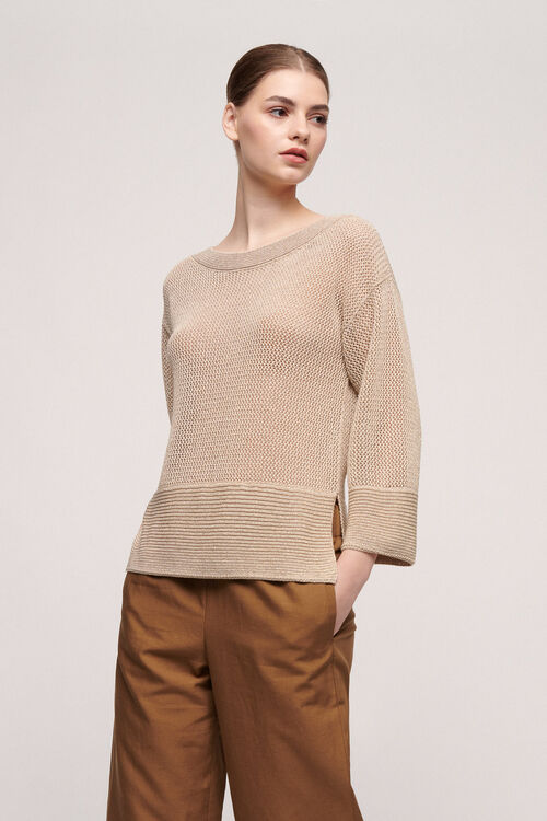 Luisa Spagnoli Corallino - Tunica in maglia