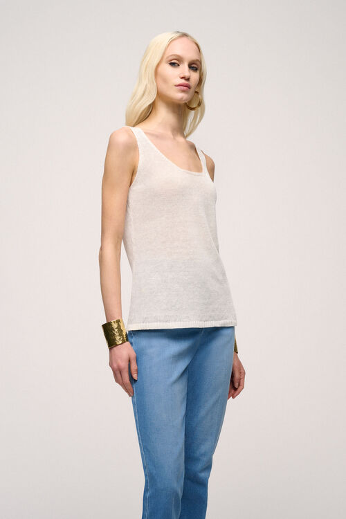 Luisa Spagnoli Cordolo - Top in lino