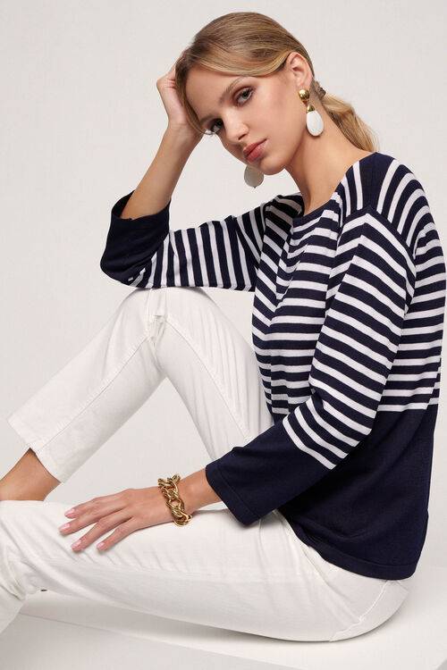 Luisa Spagnoli Cruciale - Pullover a righe