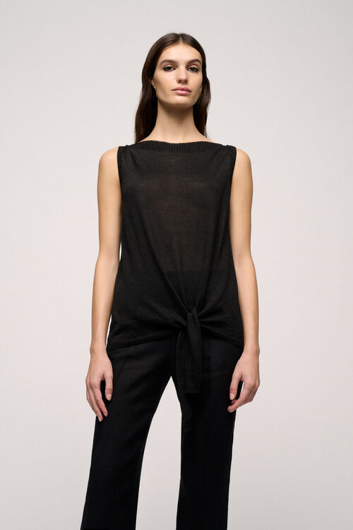 Luisa Spagnoli Cubico - Top con panneggio