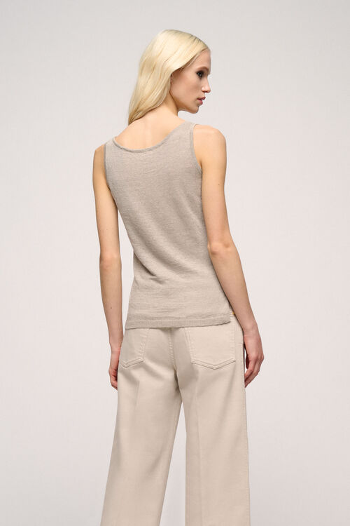 Luisa Spagnoli Cunicolo - Top In Misto Lino