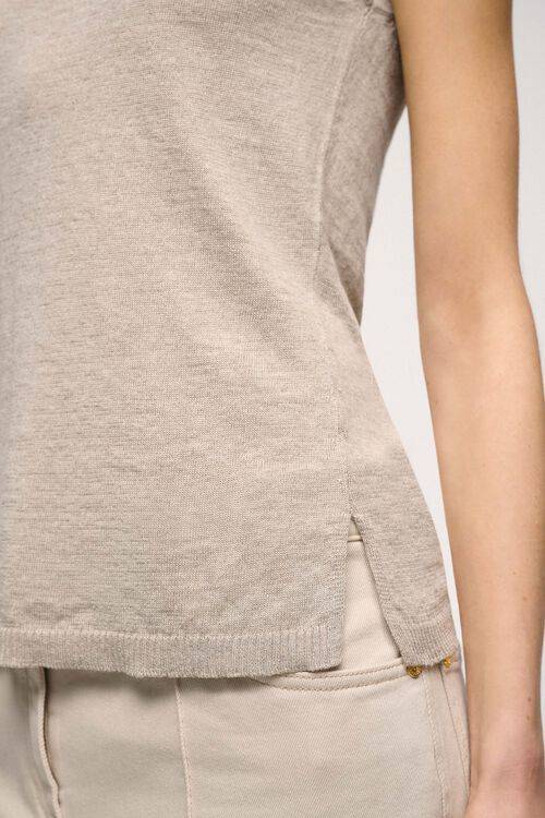 Luisa Spagnoli Cunicolo - Top In Misto Lino