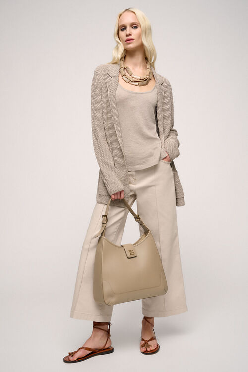 Luisa Spagnoli Cunicolo - Top In Misto Lino