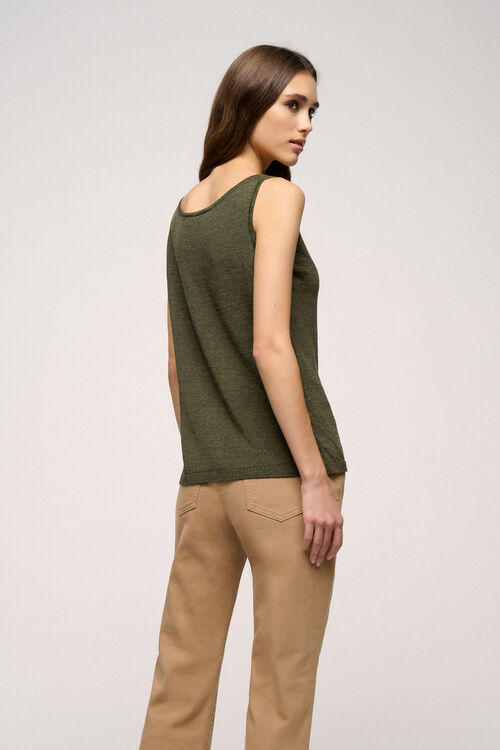 Luisa Spagnoli Cunicolo - Top In Misto Lino
