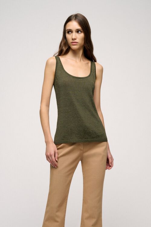 Luisa Spagnoli Cunicolo - Top in misto lino