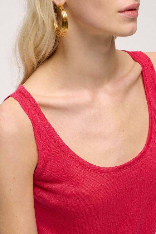 Luisa Spagnoli Cunicolo - Top In Misto Lino