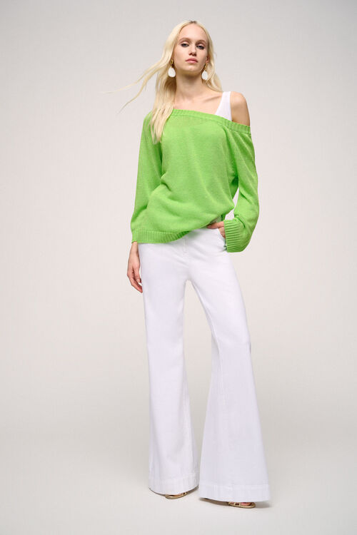 Luisa Spagnoli Cunicolo - Top In Misto Lino