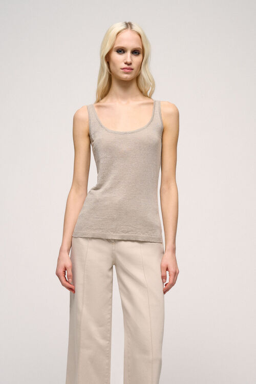 Luisa Spagnoli Cunicolo - Top in misto lino