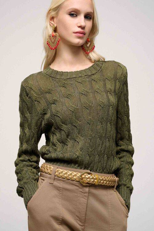 Luisa Spagnoli Drill - Cintura intrecciata