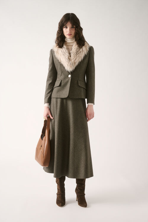 Luisa Spagnoli Ferrovia - Gonna Pied-de-poule