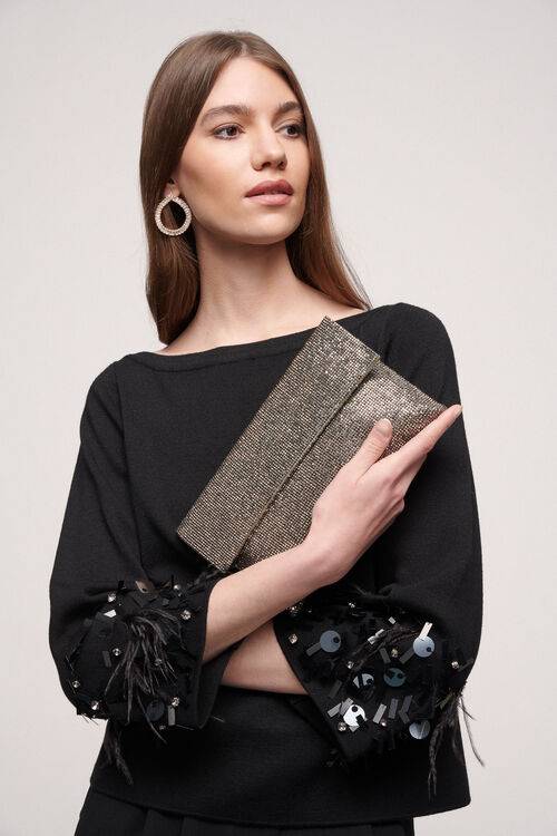 Luisa Spagnoli Imma - Pochette In Strass