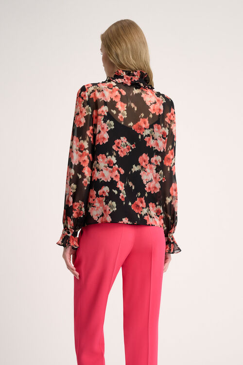 Luisa Spagnoli Lamine - Blusa Con Volant