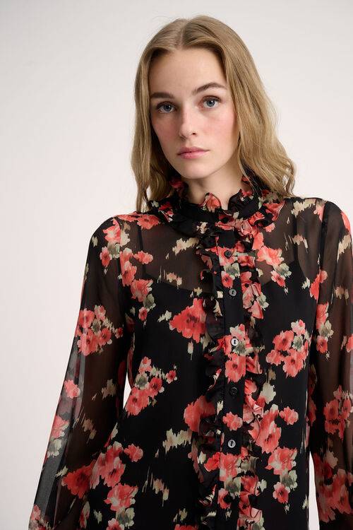 Luisa Spagnoli Lamine - Blusa con volant