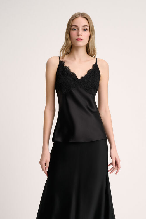 Luisa Spagnoli Luogo - Top con applicazioni in pizzo