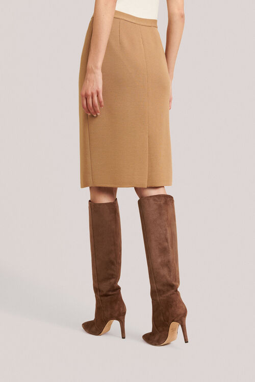 Luisa Spagnoli Macadamia - Gonna A Tubino In Maglia