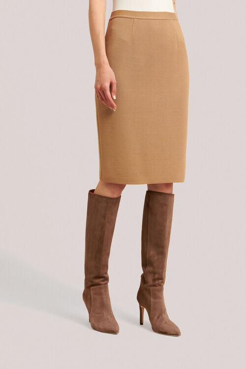 Luisa Spagnoli Macadamia - Gonna a tubino in maglia