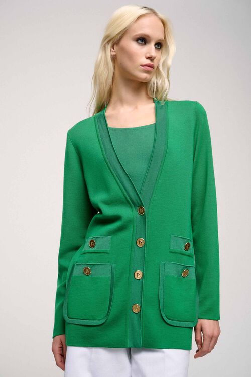 Luisa Spagnoli Martin - Cardigan in lana e viscosa