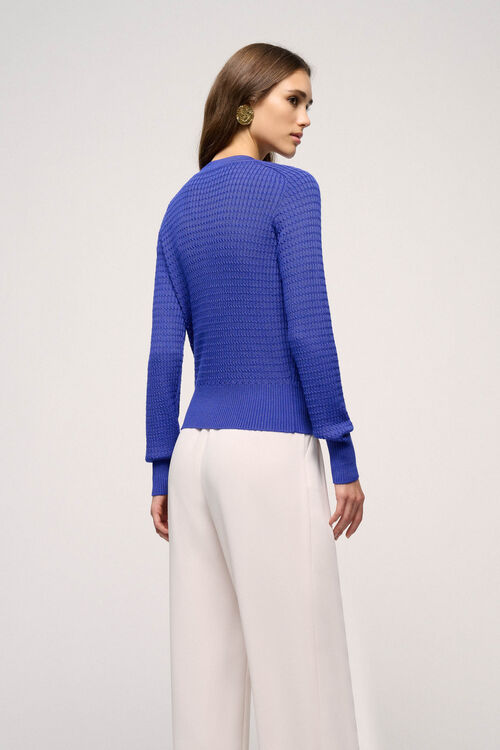 Luisa Spagnoli Mereto - Cardigan A Micro Trecce