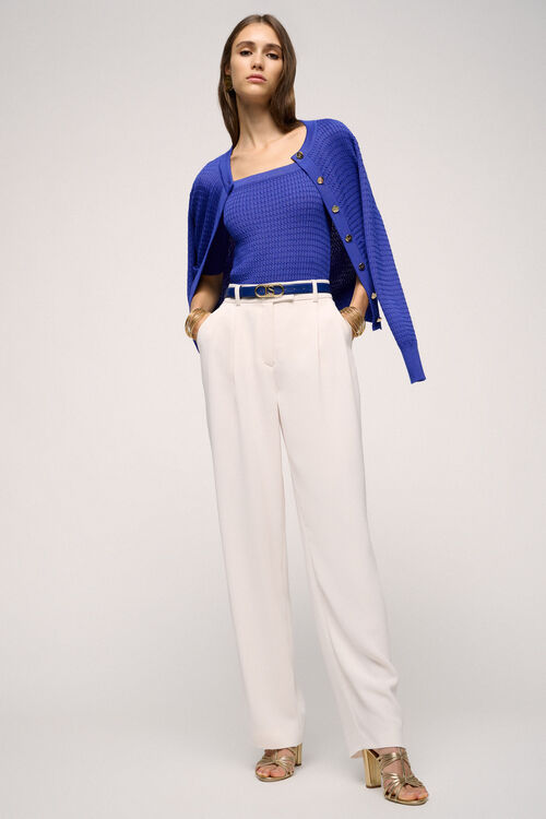 Luisa Spagnoli Mereto - Cardigan A Micro Trecce