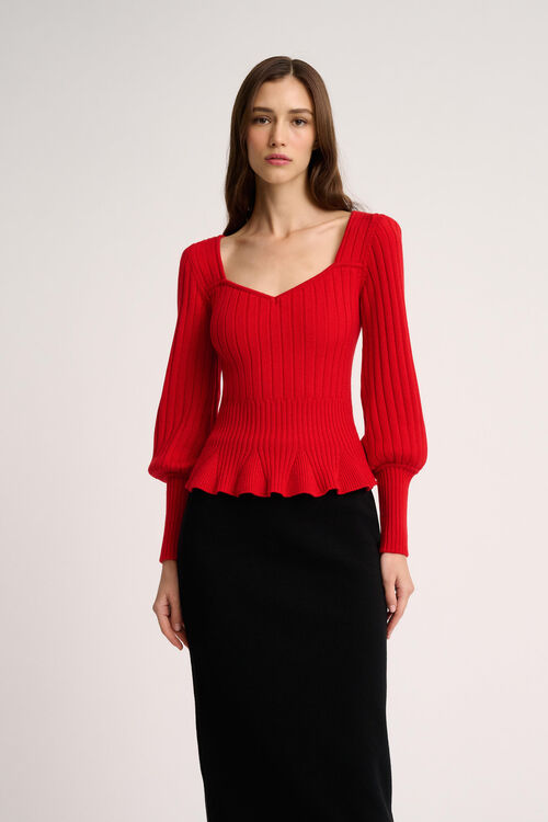 Luisa Spagnoli Merlato - Pullover Scollo A Cuore