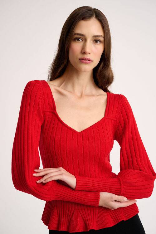 Luisa Spagnoli Merlato - Pullover scollo a cuore