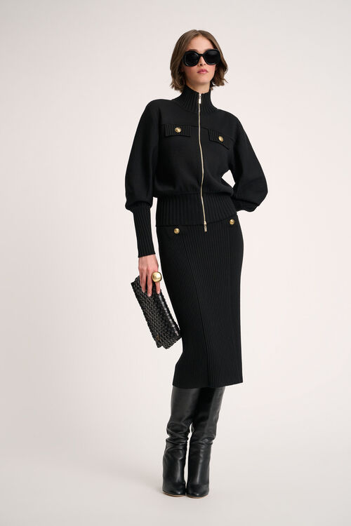 Luisa Spagnoli Merlo - Giacca bomber in maglia