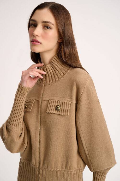 Luisa Spagnoli Merlo - Giacca bomber in maglia