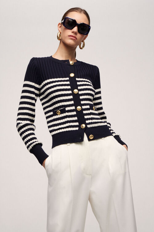 Luisa Spagnoli Mesto - Cardigan a righe