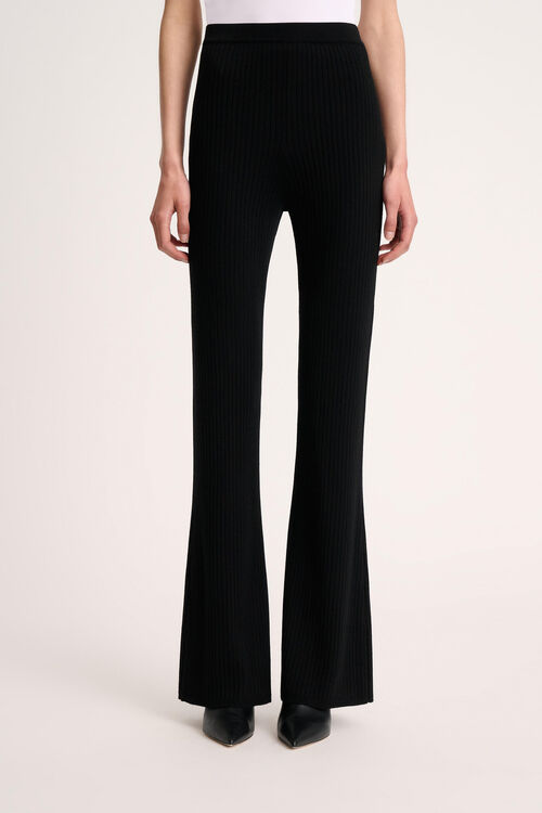 Luisa Spagnoli Molletta - Pantaloni flared in maglia