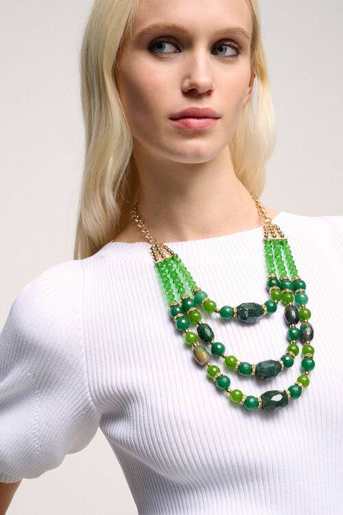 Luisa Spagnoli Nalu - Collana in metallo e pietre