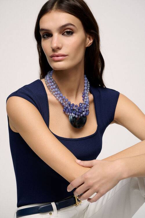 Luisa Spagnoli Novella - Collana in metallo e pietre