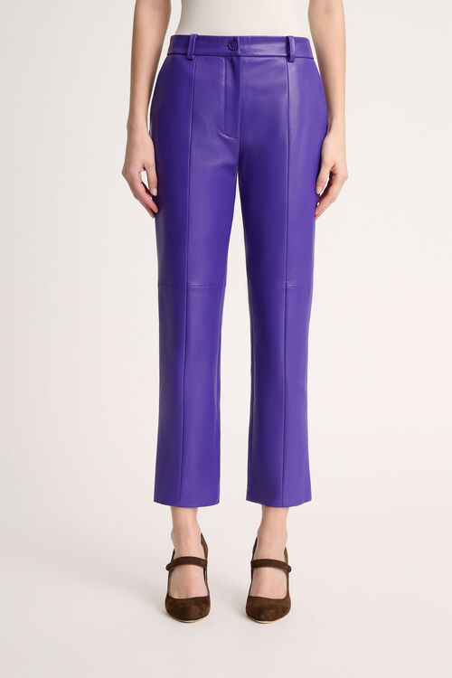 Luisa Spagnoli Omonimo - Pantaloni cropped in pelle