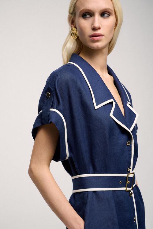 Luisa Spagnoli Parente - Abito Chemisier Ricamato