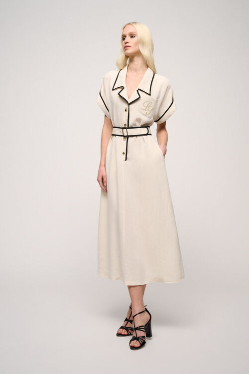 Luisa Spagnoli Parente - Abito chemisier ricamato