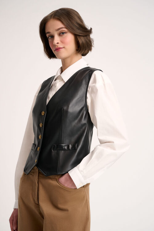 Luisa Spagnoli Sapore - Gilet in pelle