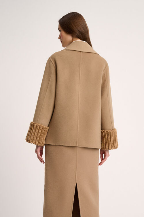 Luisa Spagnoli Sonico - Caban Con Dettagli In Maglia