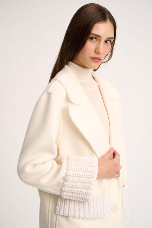 Luisa Spagnoli Sonico - Caban con dettagli in maglia