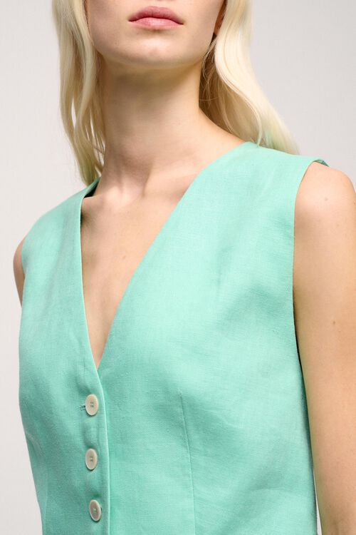 Luisa Spagnoli Varo - Gilet Classico In Lino