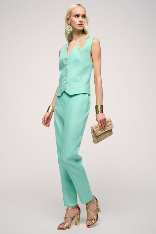 Luisa Spagnoli Varo - Gilet Classico In Lino