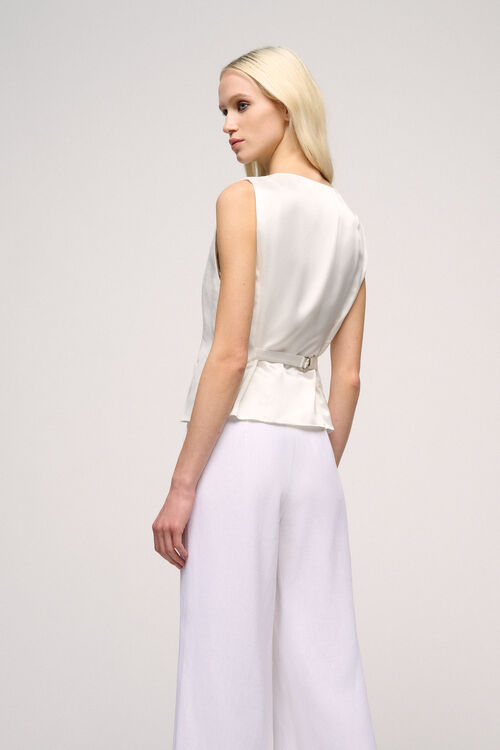 Luisa Spagnoli Varo - Gilet Classico In Lino